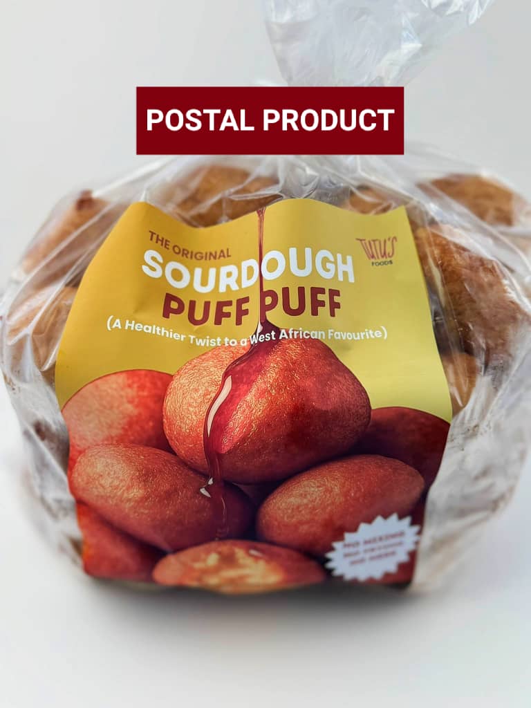 Sourdough Puff Puff Catering Pack (postal) – handcrafted baked product from Tutu’s Foods