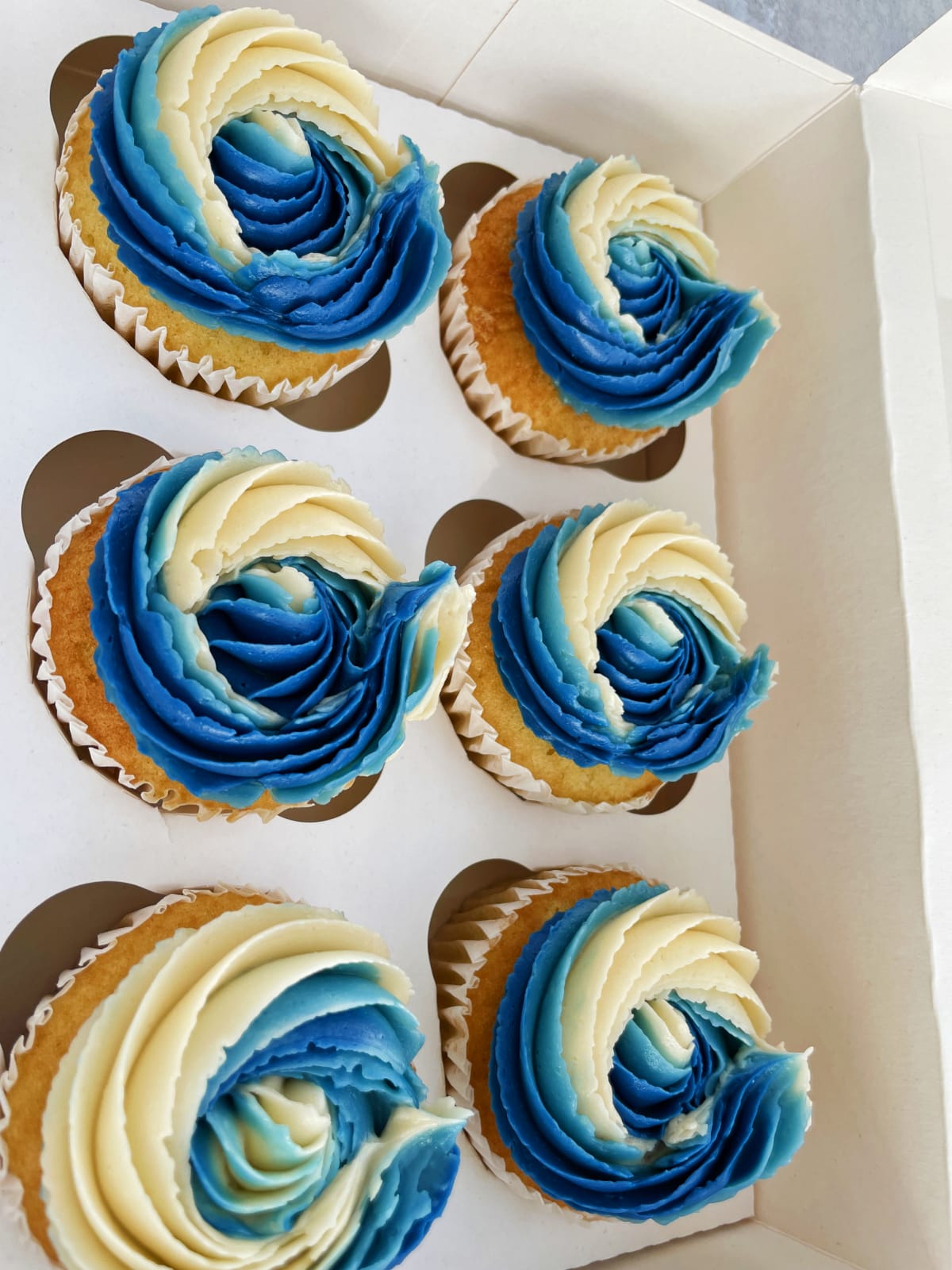 Vegan Classic Swirl Cupcakes (Box of 6) – handcrafted baked product from Tutu’s Foods